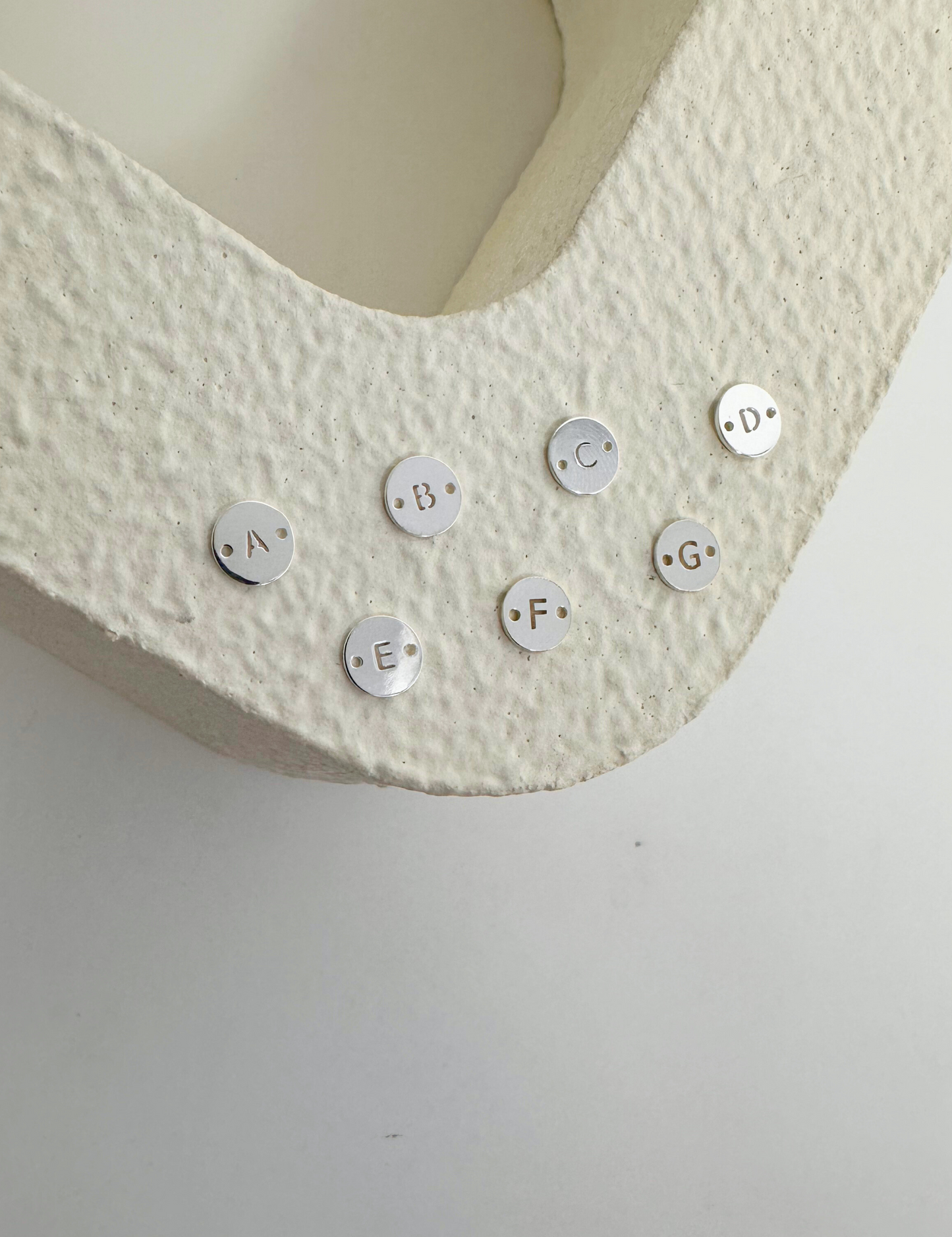Gold Filled Letter Disc Charm