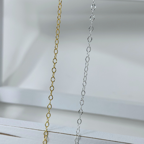 Sterling Silver Diamond Cut Chain