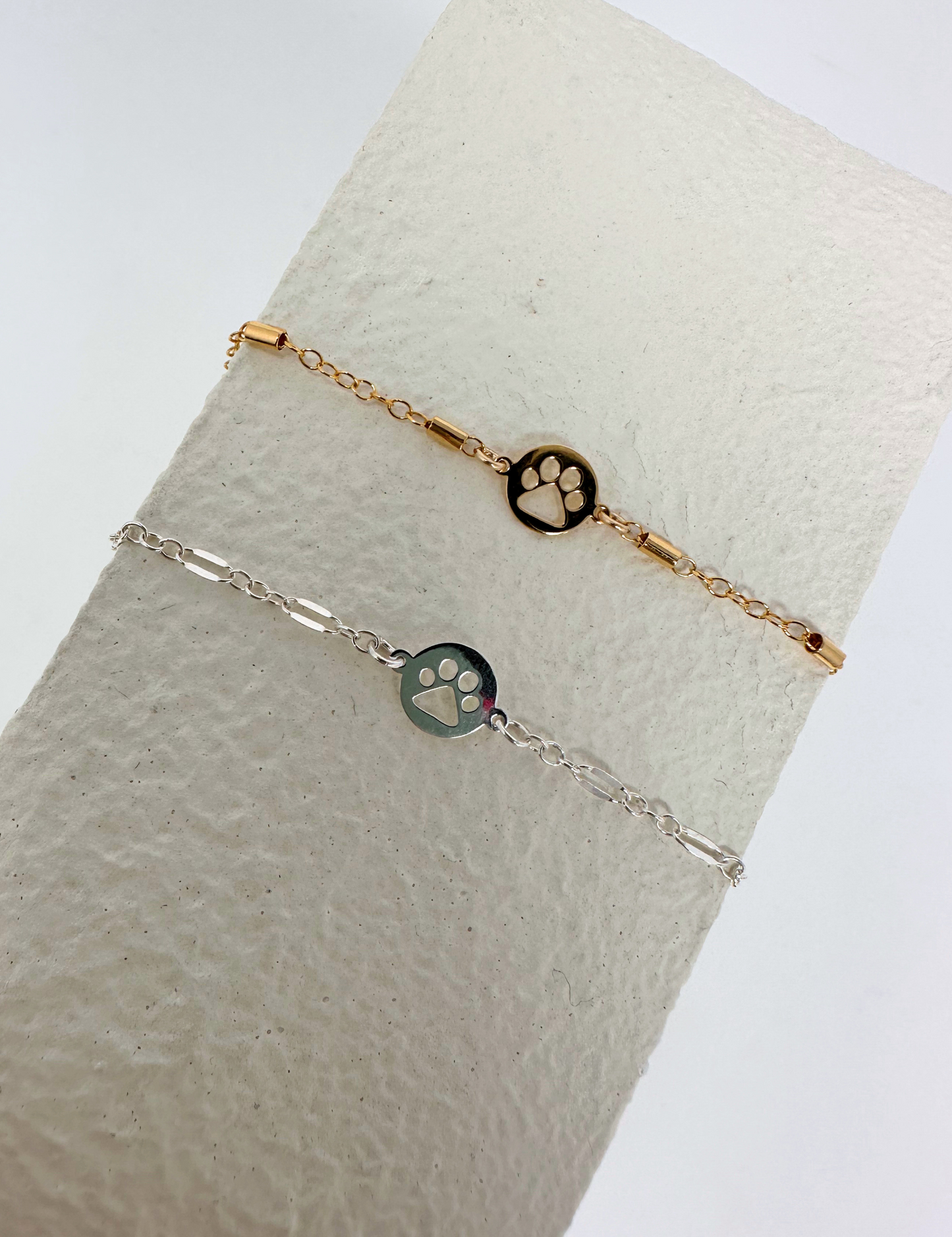 Sterling Silver Paw Print Disc Charm