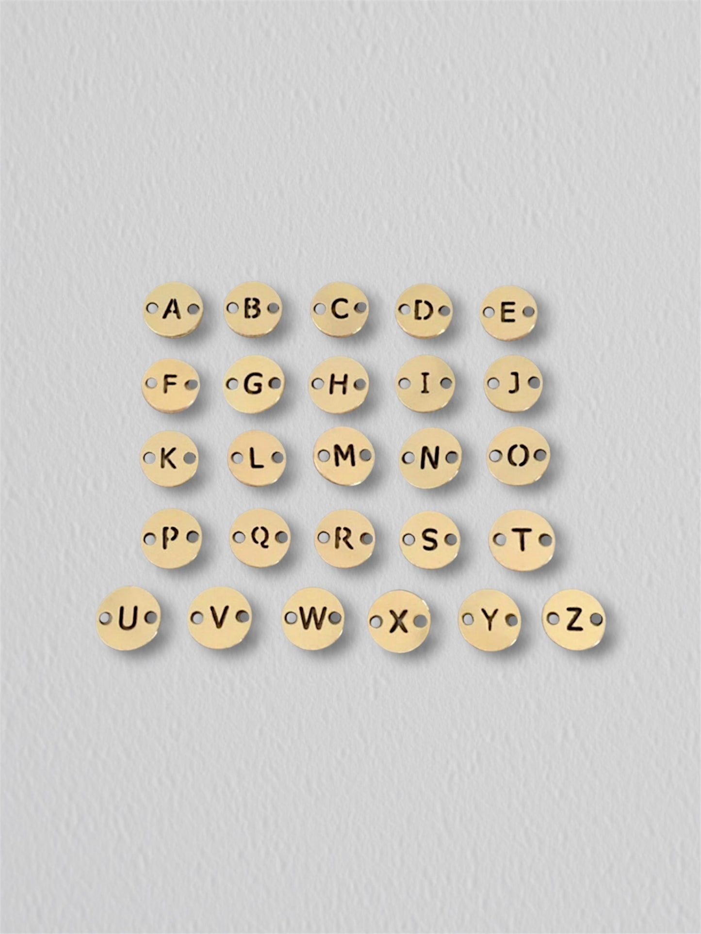 Gold Filled Letter Disc Charm