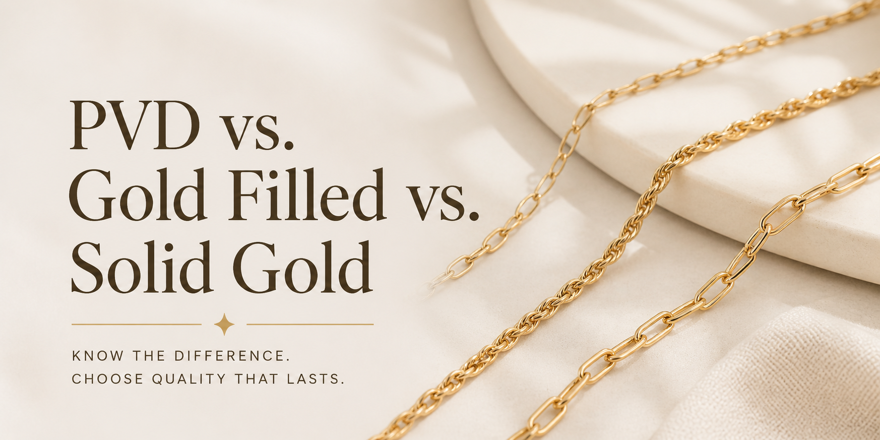 PVD vs. Gold-Filled vs. Solid Gold: What You Need to Know