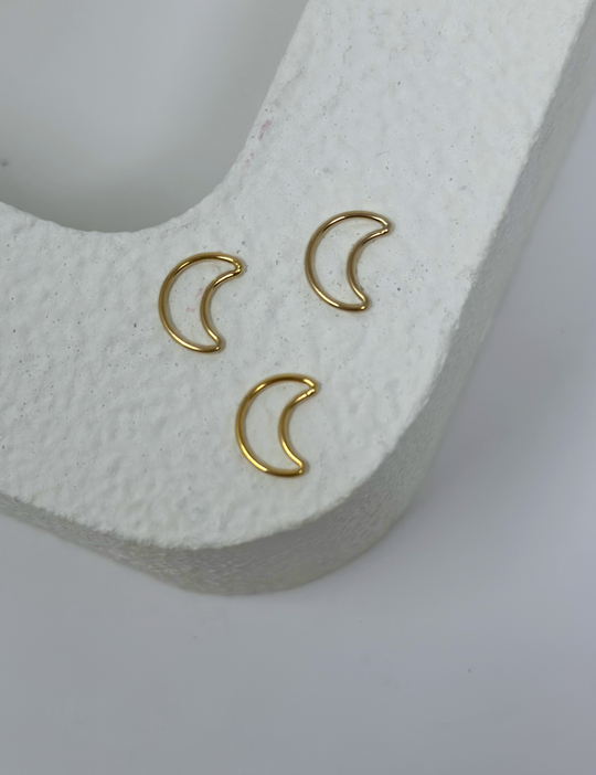 Moon Charm: 14k Gold Filled and 925 Sterling Silver