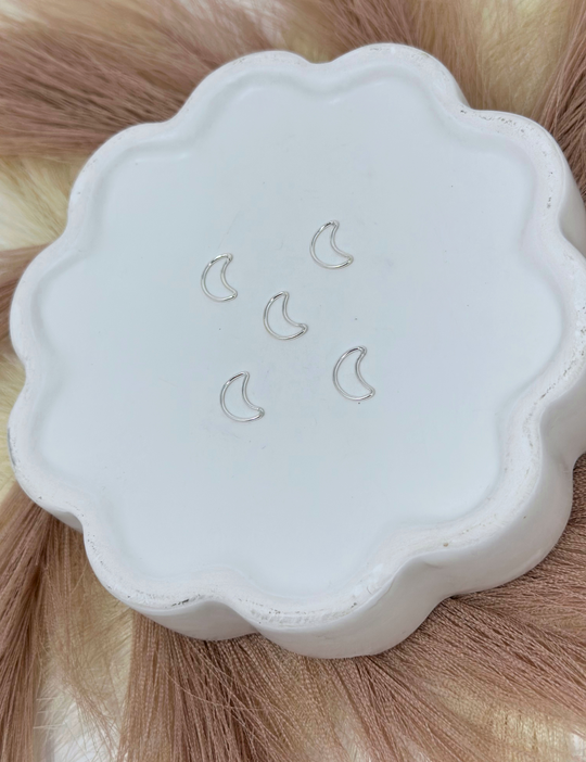 Moon Charm: 14k Gold Filled and 925 Sterling Silver