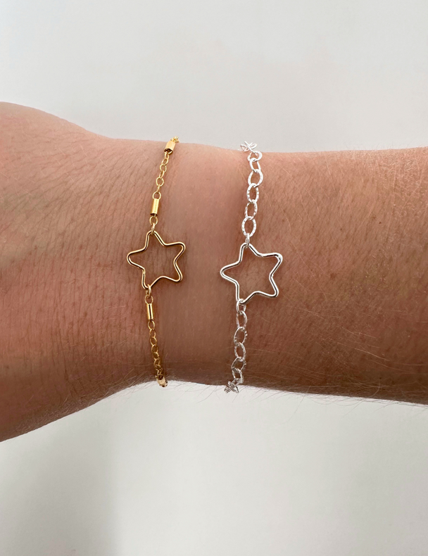 Star Charm: 14k Gold Filled and 925 Sterling Silver