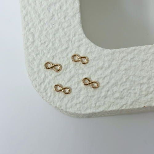 Infinity Charm: 14k Gold Filled and 925 Sterling Silver
