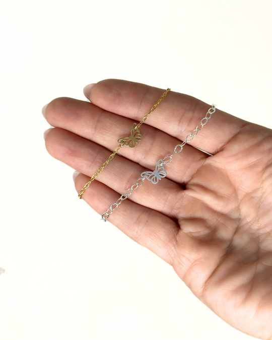 Butterfly Charm: 14k Gold Filled or 925 Sterling Silver