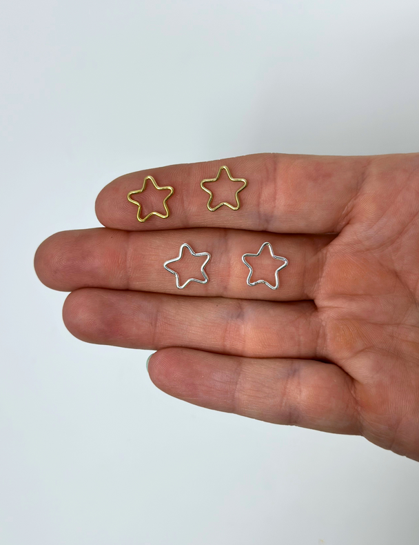 Star Charm: 14k Gold Filled and 925 Sterling Silver