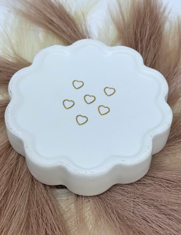 Heart Charm: 14k Gold Filled and 925 Sterling Silver