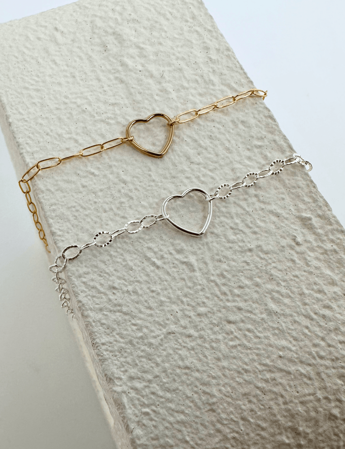Heart Charm: 14k Gold Filled and 925 Sterling Silver - ForeverFindingsCo