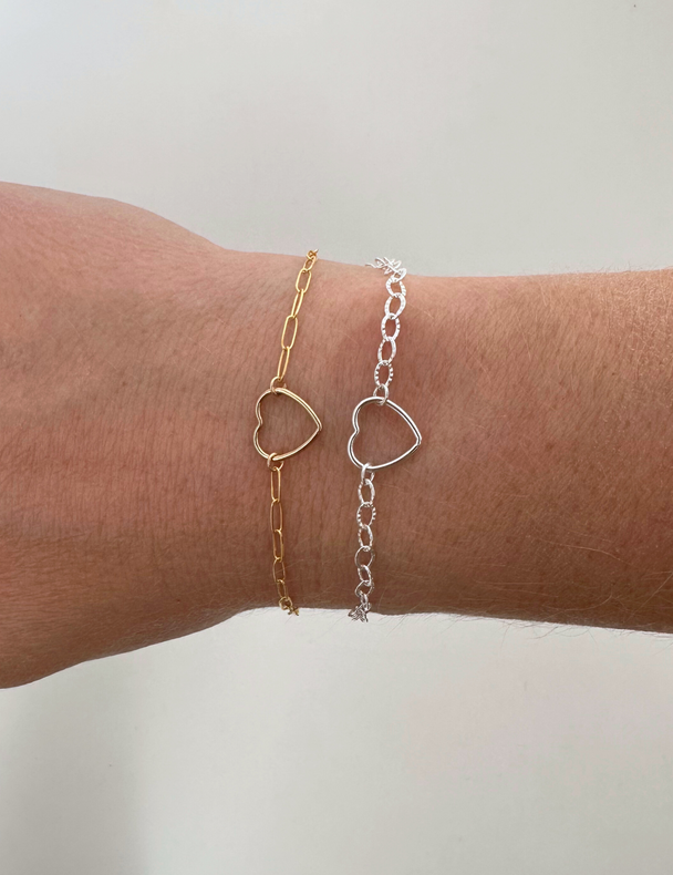 Heart Charm: 14k Gold Filled and 925 Sterling Silver