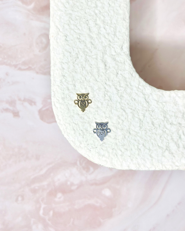 Owl Charm: 14k Gold Filled or 925 Sterling Silver