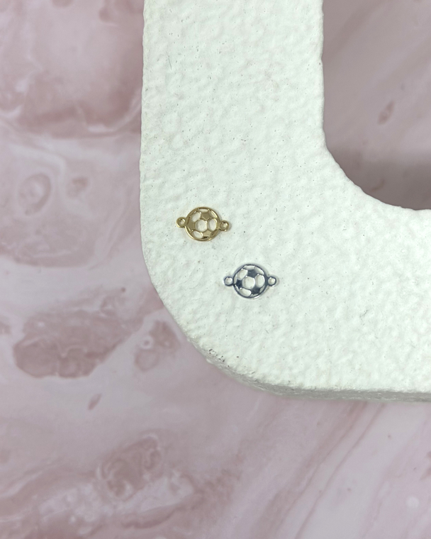 Soccer Ball Charm: 14k Gold Filled or 925 Sterling Silver