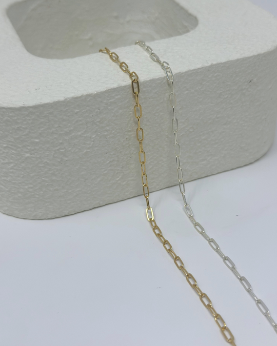 Large Paperclip Chain: 14k Gold Filled or 925 Sterling Silver