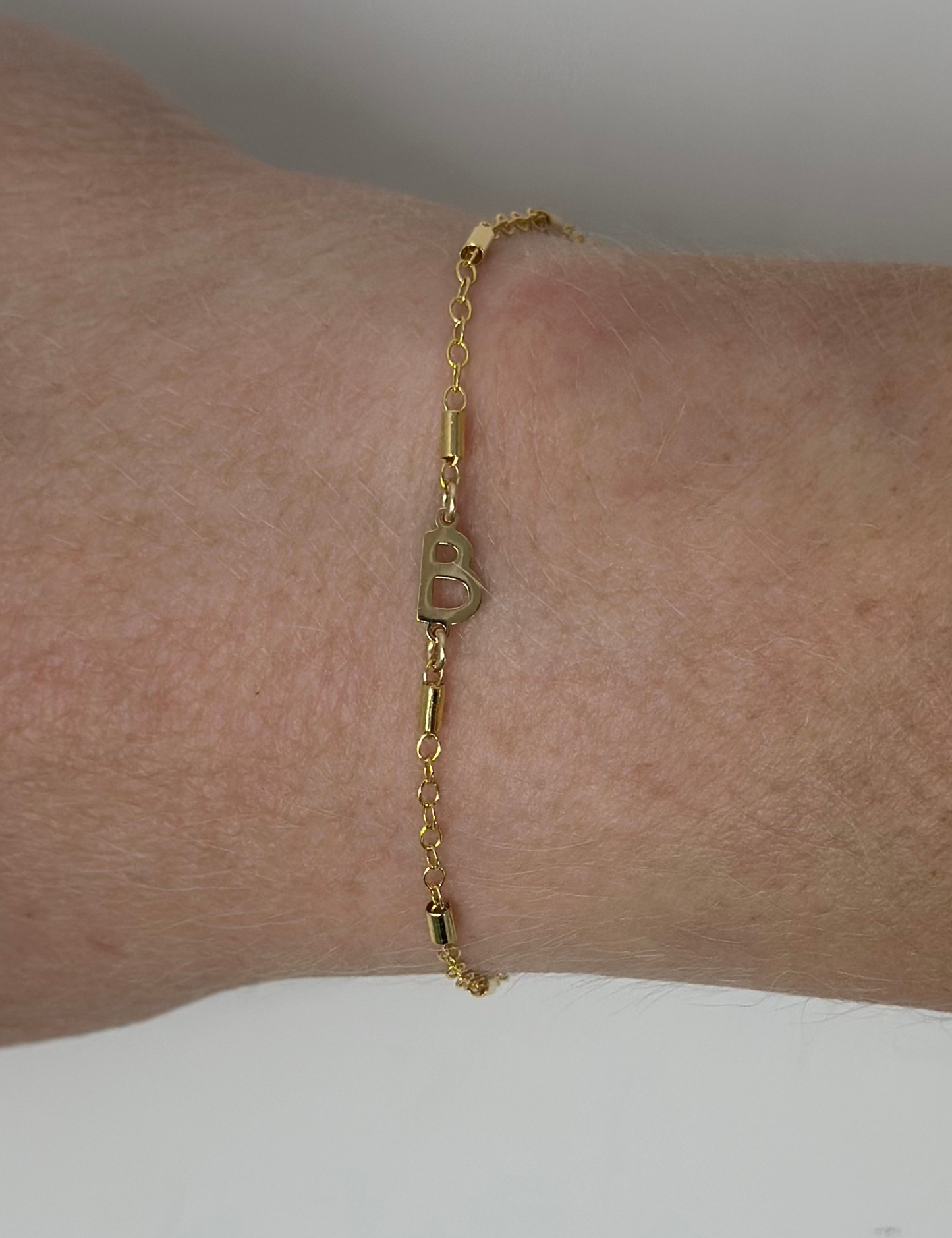 Gold Filled Initial Connector Charm