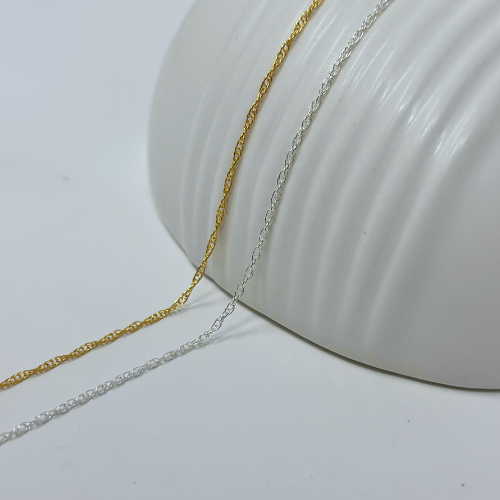 Rope Chain: 14k Gold Filled and Sterling Silver