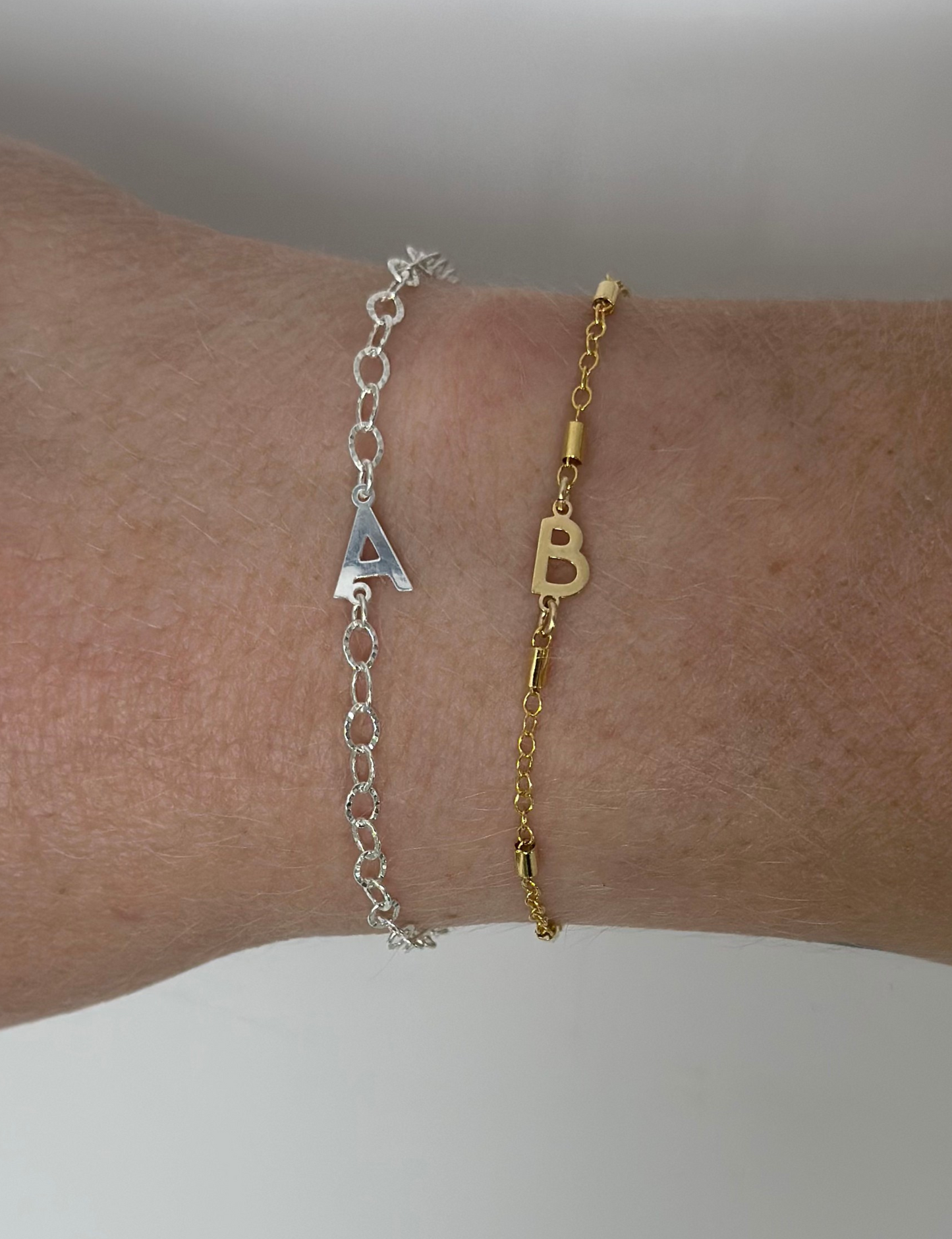 Gold Filled Initial Connector Charm