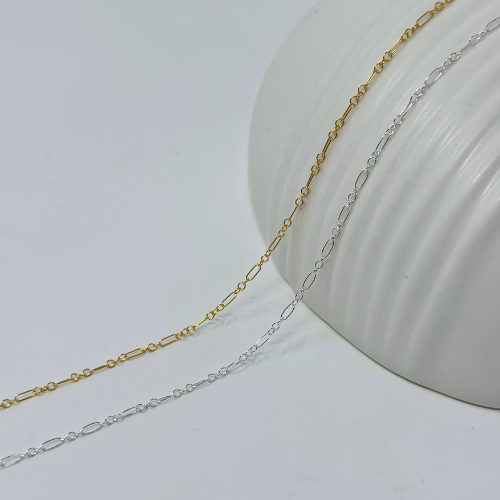 3+1 Chain: 14k Gold Filled and 925 Sterling Silver