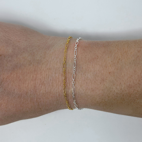 3+1 Chain: 14k Gold Filled and 925 Sterling Silver