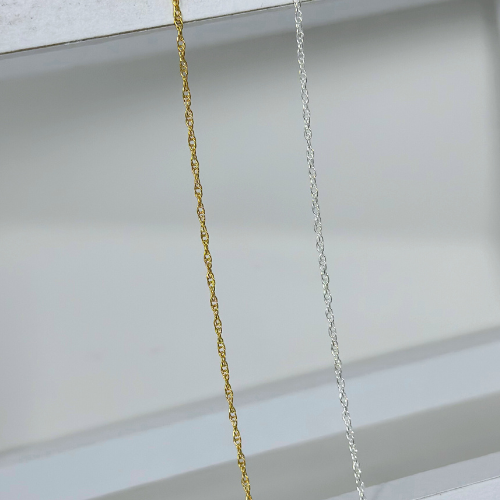 Rope Chain: 14k Gold Filled and Sterling Silver
