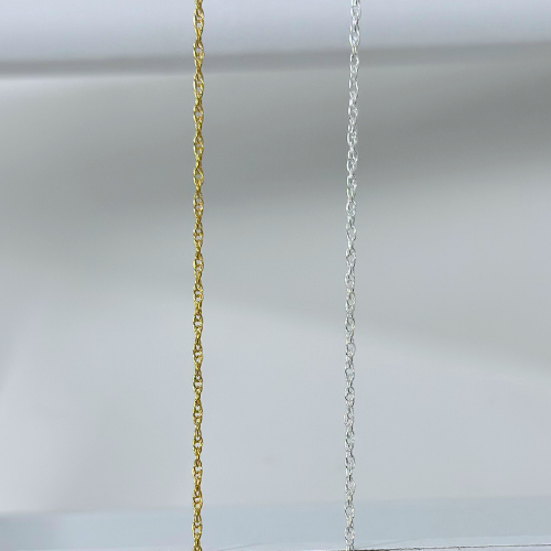 Rope Chain: 14k Gold Filled and Sterling Silver