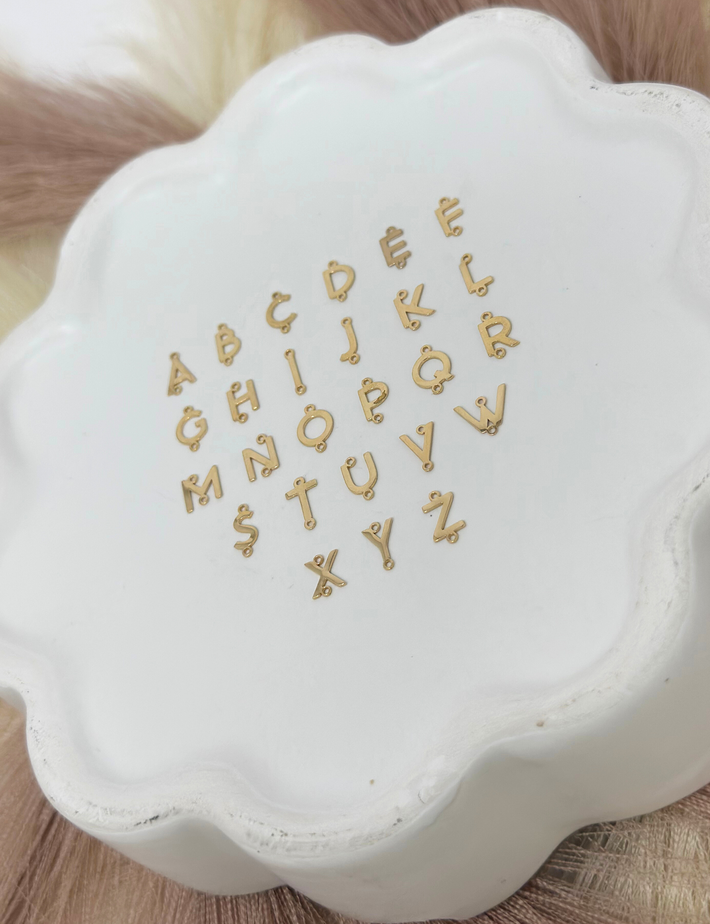 Gold Filled Initial Connector Charm