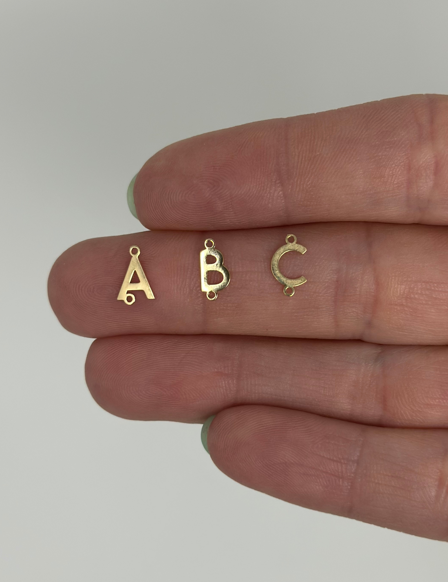 Gold Filled Initial Connector Charm