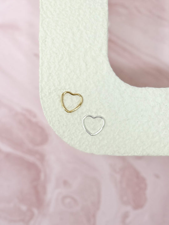 Heart Charm: 14k Gold Filled and 925 Sterling Silver