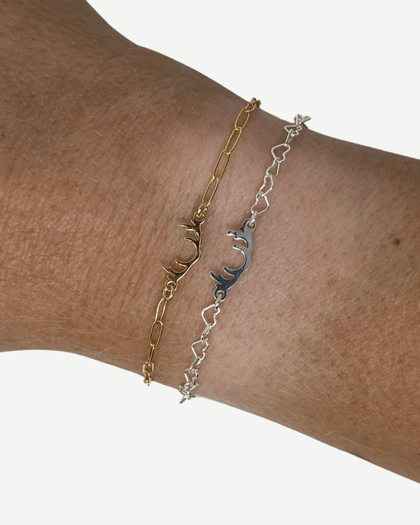 Antler Charm: 14k Gold Filled or 925 Sterling Silver - ForeverFindingsCo