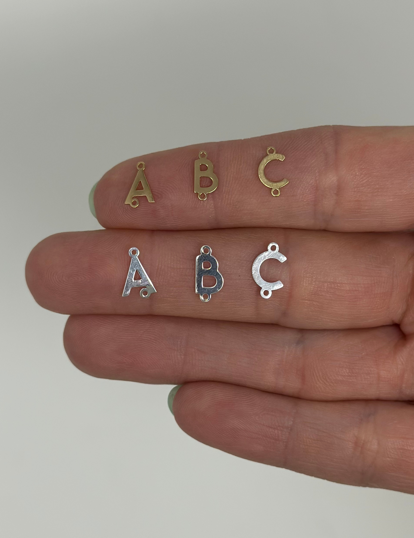 Gold Filled Initial Connector Charm