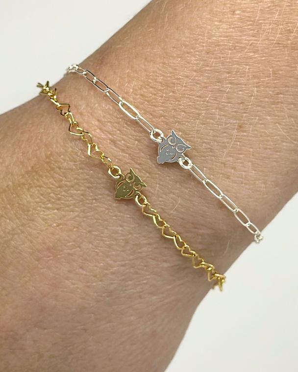 Owl Charm: 14k Gold Filled or 925 Sterling Silver