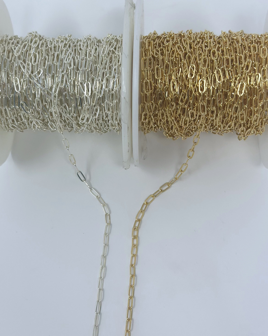 Large Paperclip Chain: 14k Gold Filled or 925 Sterling Silver