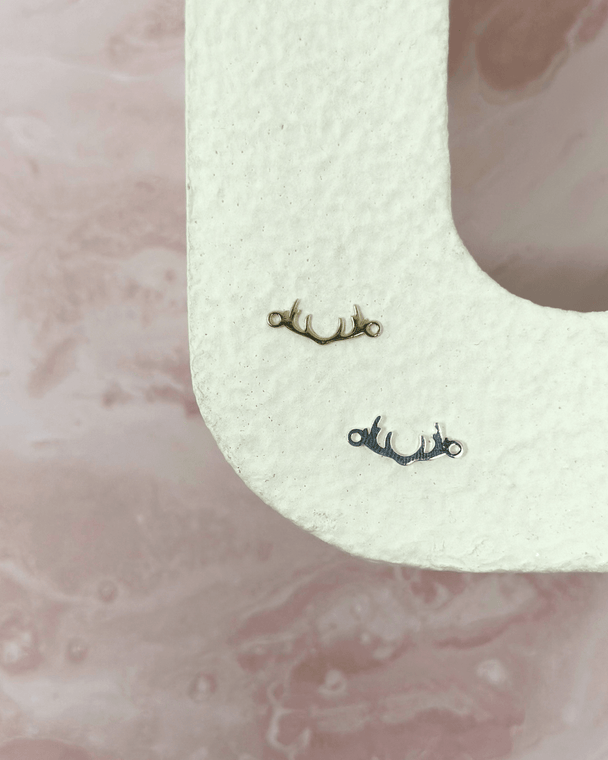 Antler Charm: 14k Gold Filled or 925 Sterling Silver - ForeverFindingsCo