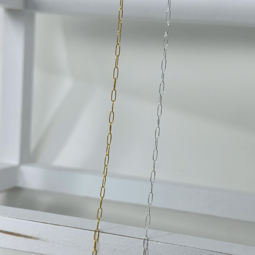 Paperclip Chain: 14k Gold Filled and 925 Sterling Silver