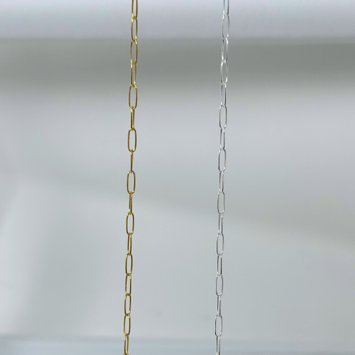 Paperclip Chain: 14k Gold Filled and 925 Sterling Silver