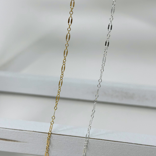 Dapped Chain: 14k Gold Filled and Sterling Silver