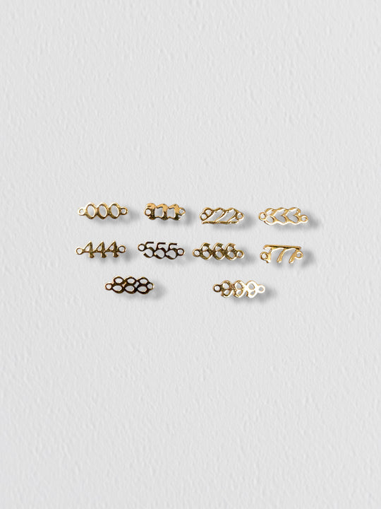 Angel Number Connector Charm: 14k Gold Filled