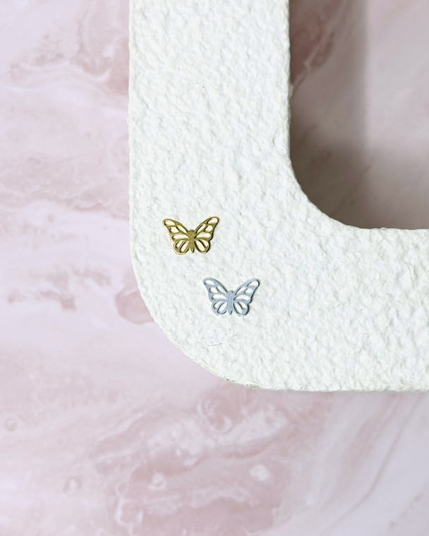 Butterfly Charm: 14k Gold Filled or 925 Sterling Silver