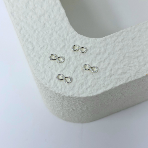 Infinity Charm: 14k Gold Filled and 925 Sterling Silver