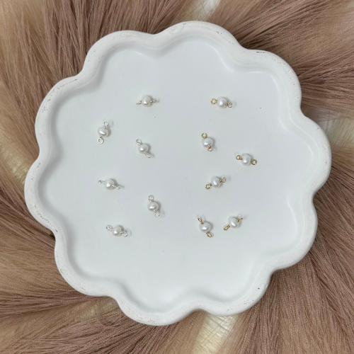 Pearl Charm: 14k Gold Filled and 925 Sterling Silver