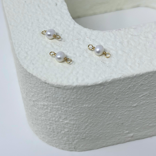 Pearl Charm: 14k Gold Filled and 925 Sterling Silver