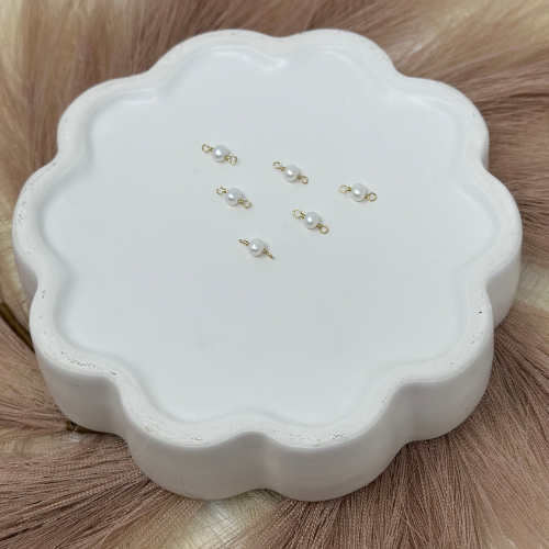 Pearl Charm: 14k Gold Filled and 925 Sterling Silver