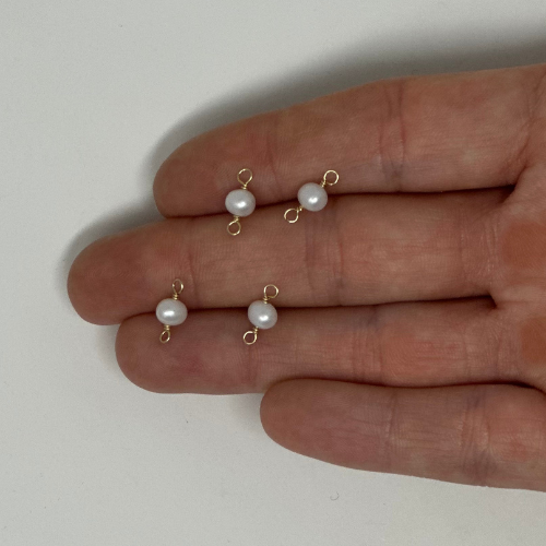 Pearl Charm: 14k Gold Filled and 925 Sterling Silver