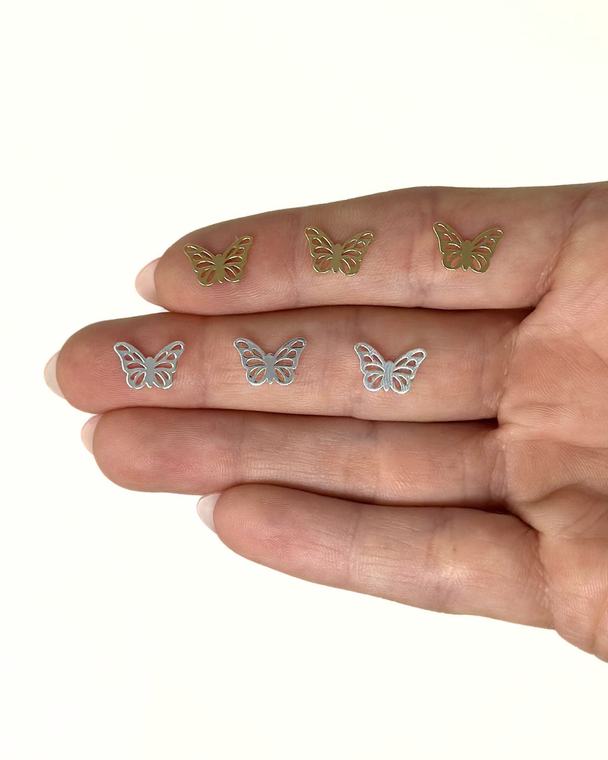 Butterfly Charm: 14k Gold Filled or 925 Sterling Silver