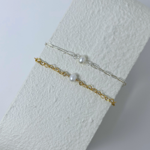 Pearl Charm: 14k Gold Filled and 925 Sterling Silver