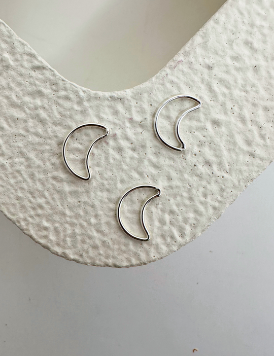 Moon Charm: 14k Gold Filled and 925 Sterling Silver