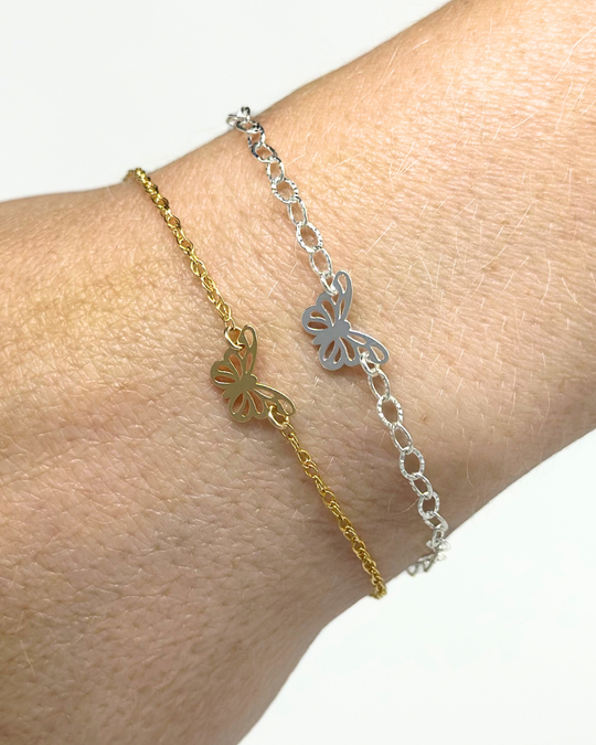 Butterfly Charm: 14k Gold Filled or 925 Sterling Silver