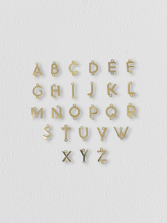 Alphabet Connector Charm: 14k Gold Filled