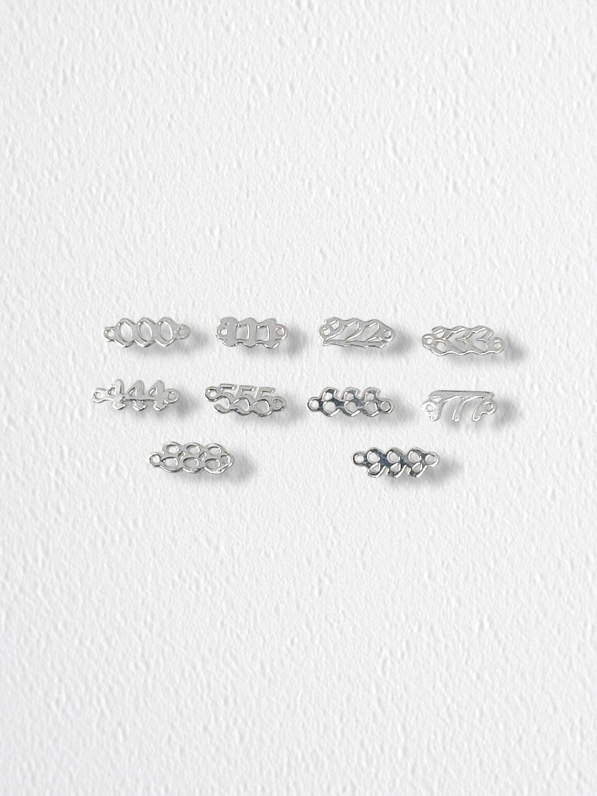 Angel Number Connector Charm: 925 Sterling Silver - ForeverFindingsCo