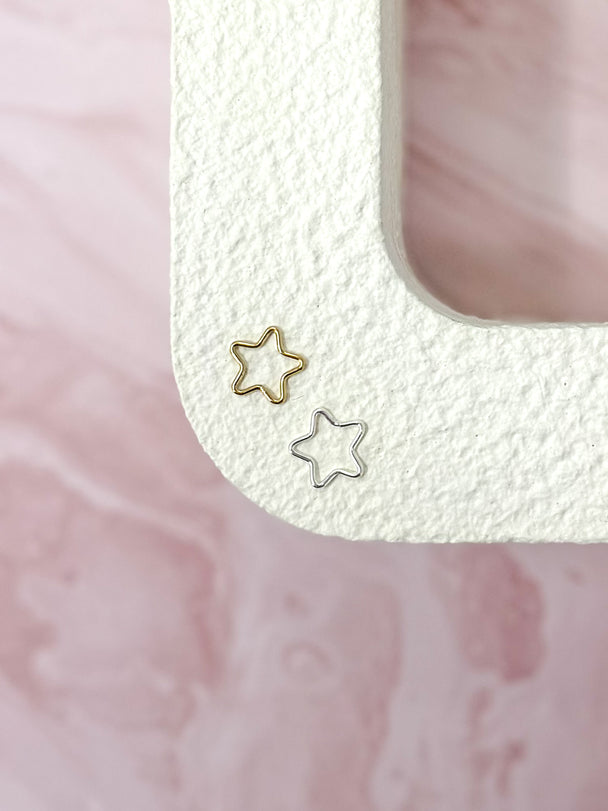 Star Charm: 14k Gold Filled and 925 Sterling Silver