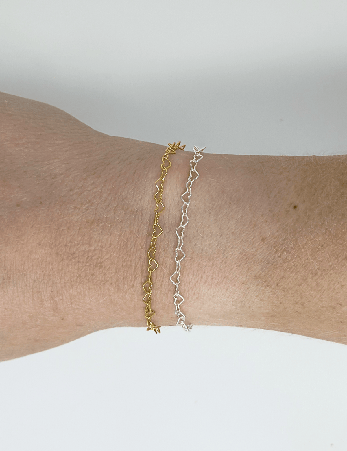 Heart Chain: 14k Gold Filled and Sterling Silver - ForeverFindingsCo